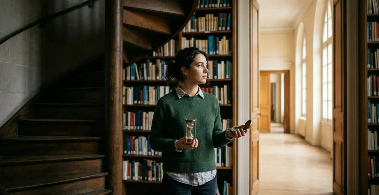 Étudiant contemplant deux chemins symboliques représentant le choix entre CPGE et université