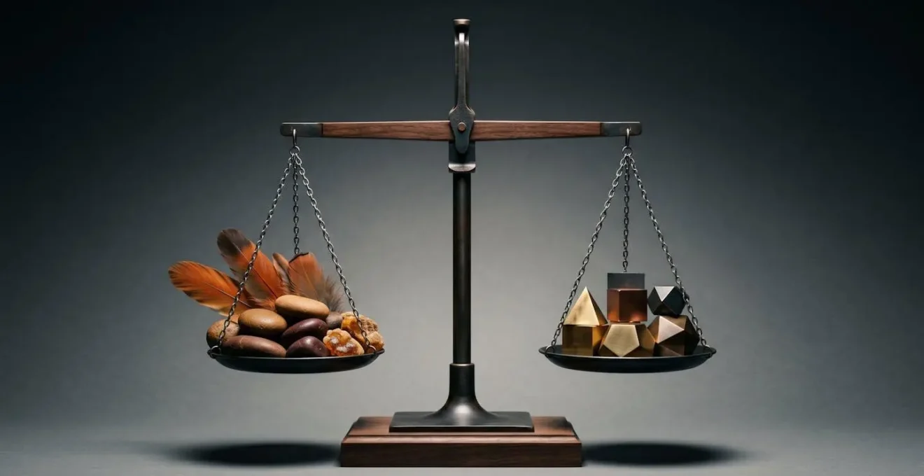 Balance symbolique entre passion et réalité du marché professionnel