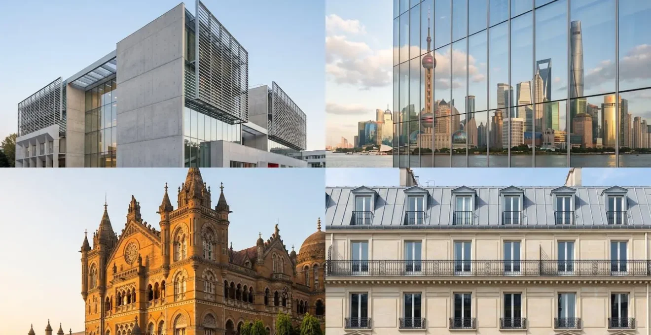 Vue panoramique montrant la diversité des campus EM Lyon dans le monde