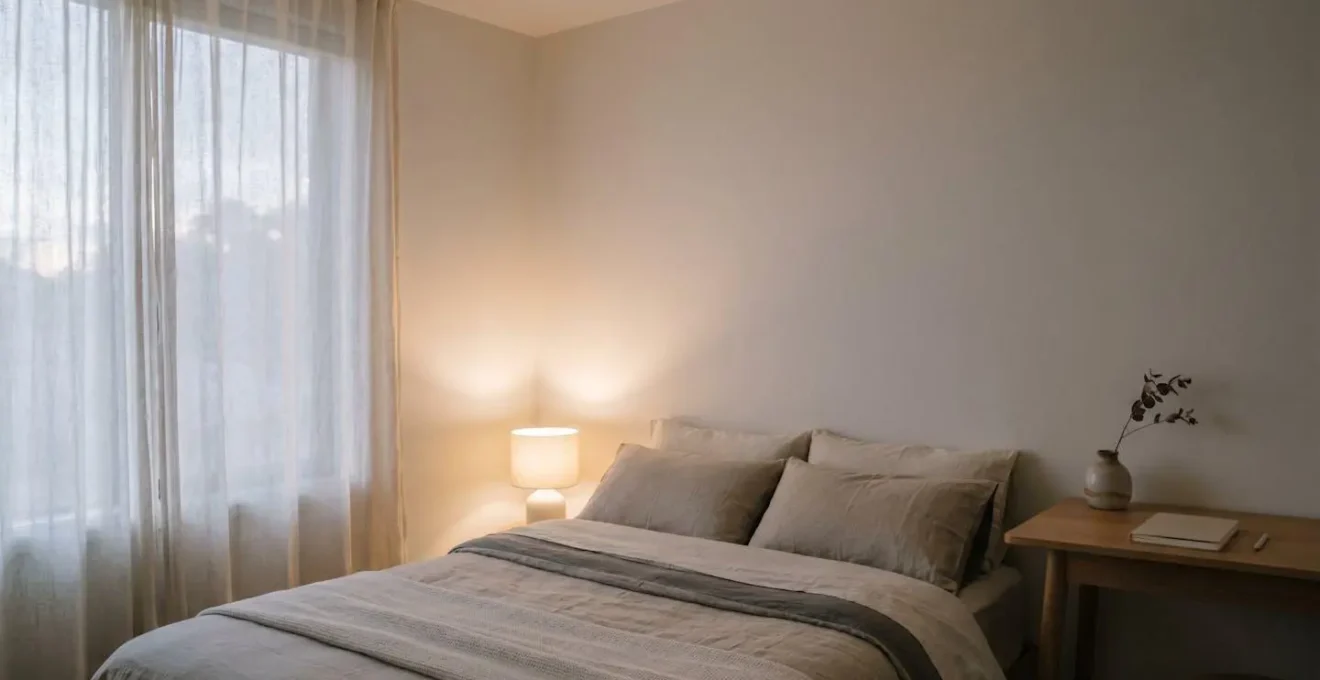 Chambre d'étudiant épurée favorisant un sommeil réparateur