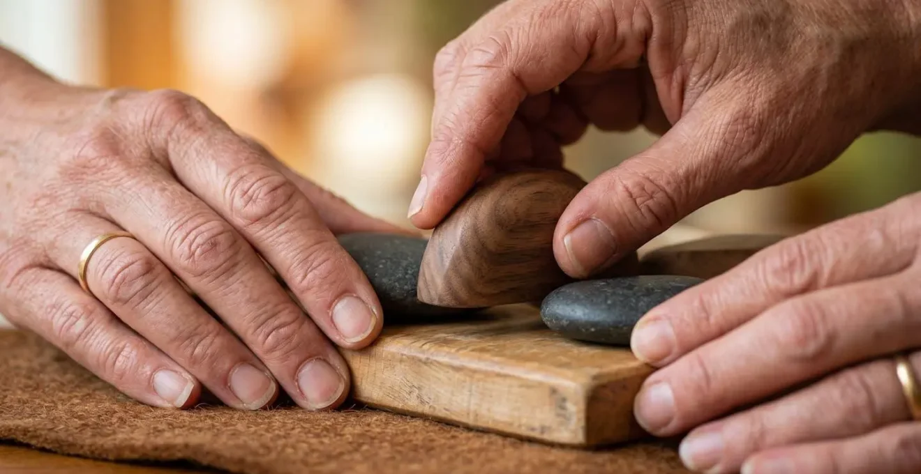 Mains expertes manipulant de nouveaux outils d'apprentissage avec assurance