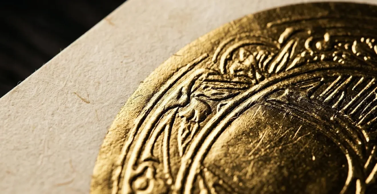 Vue macro d'un diplôme prestigieux avec détails dorés et textures du papier parcheminé